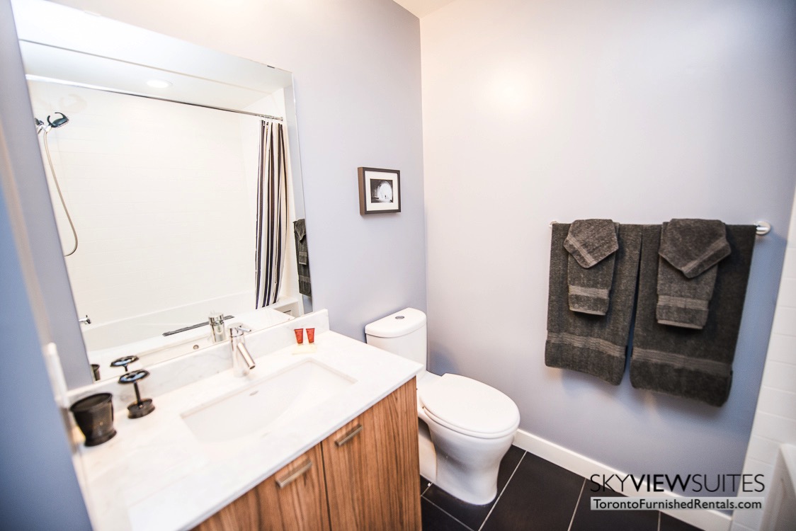 King West corporate rentals toronto bathroom