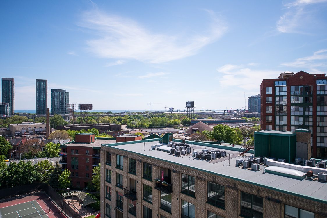 The view from a Toronto furnished apartment on King West