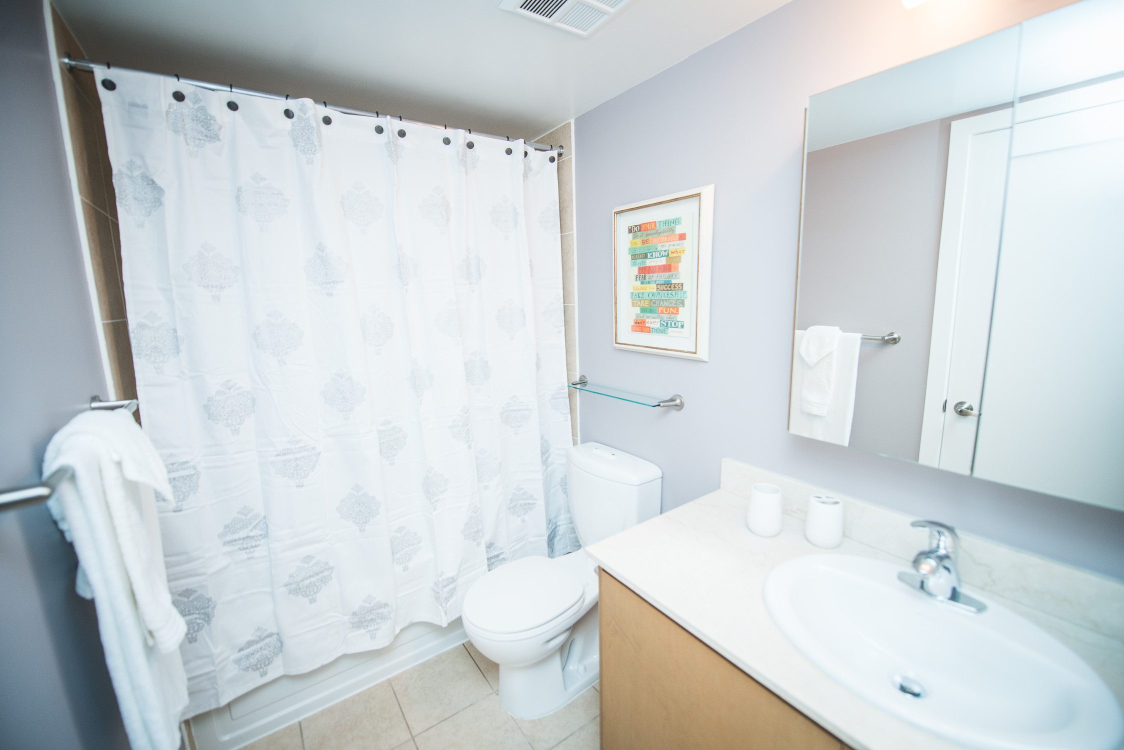 bathroom in toronto furnished rental