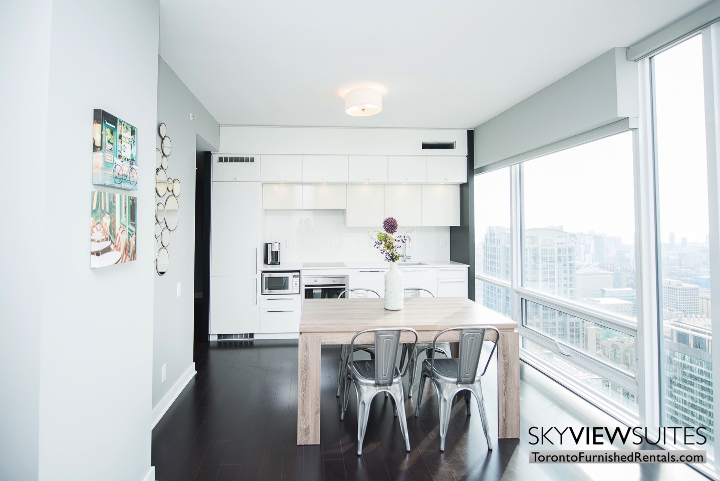 Cityplace furnished condo toronto dining table