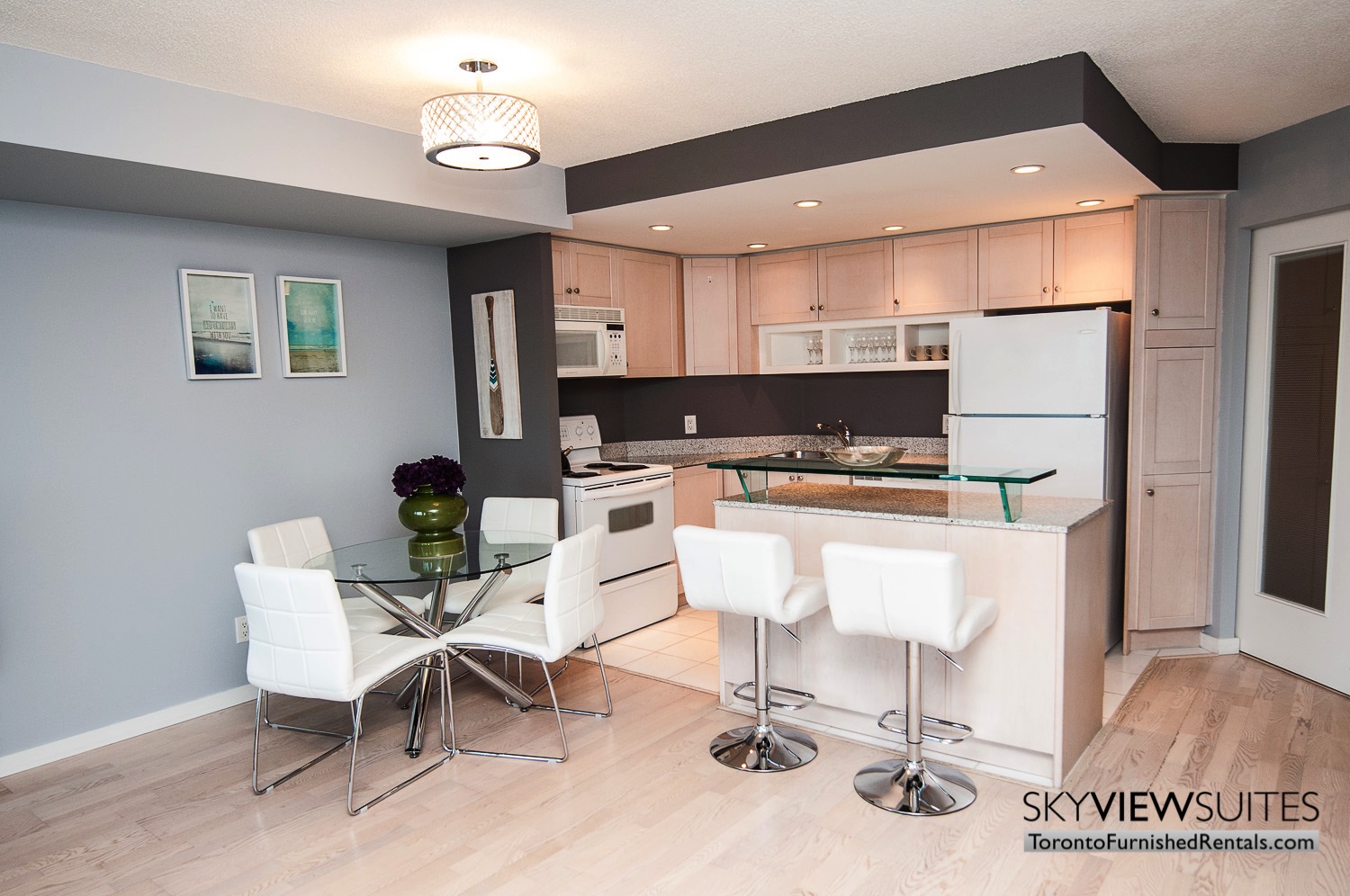 furnished rentals toronto waterfront kitchen