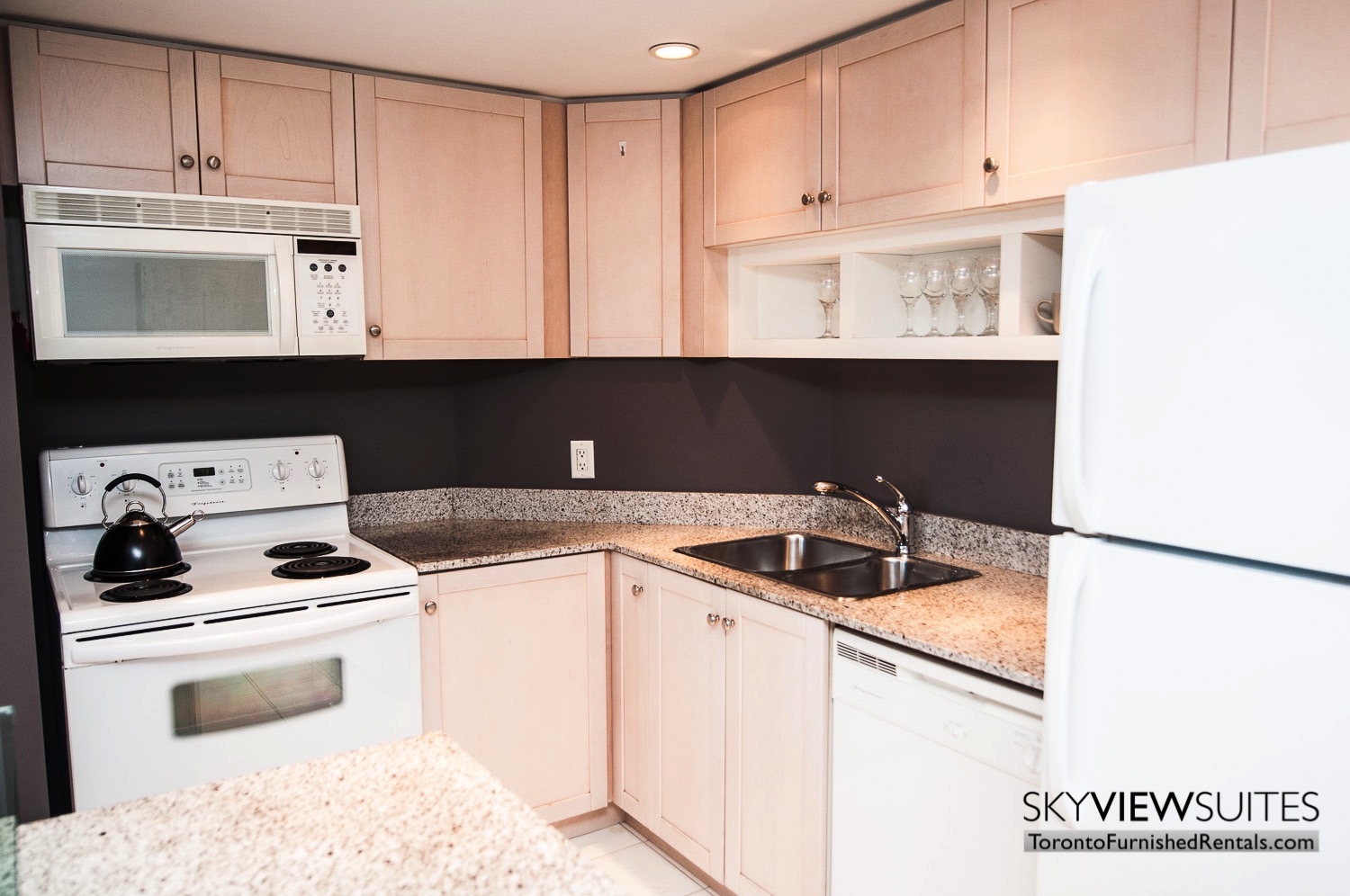 furnished rentals toronto waterfront kitchen