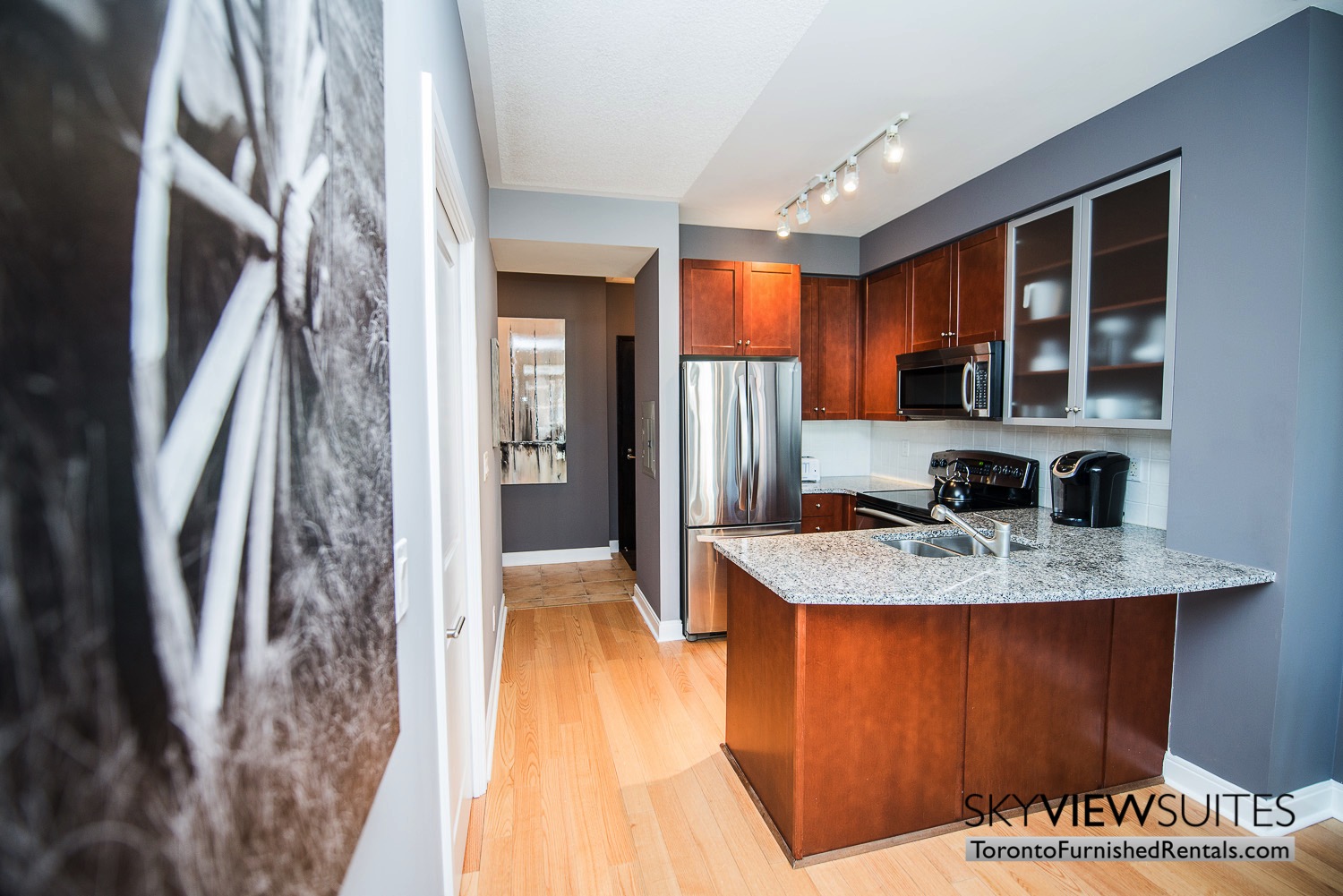 corporate rentals Yorkville toronto kitchen