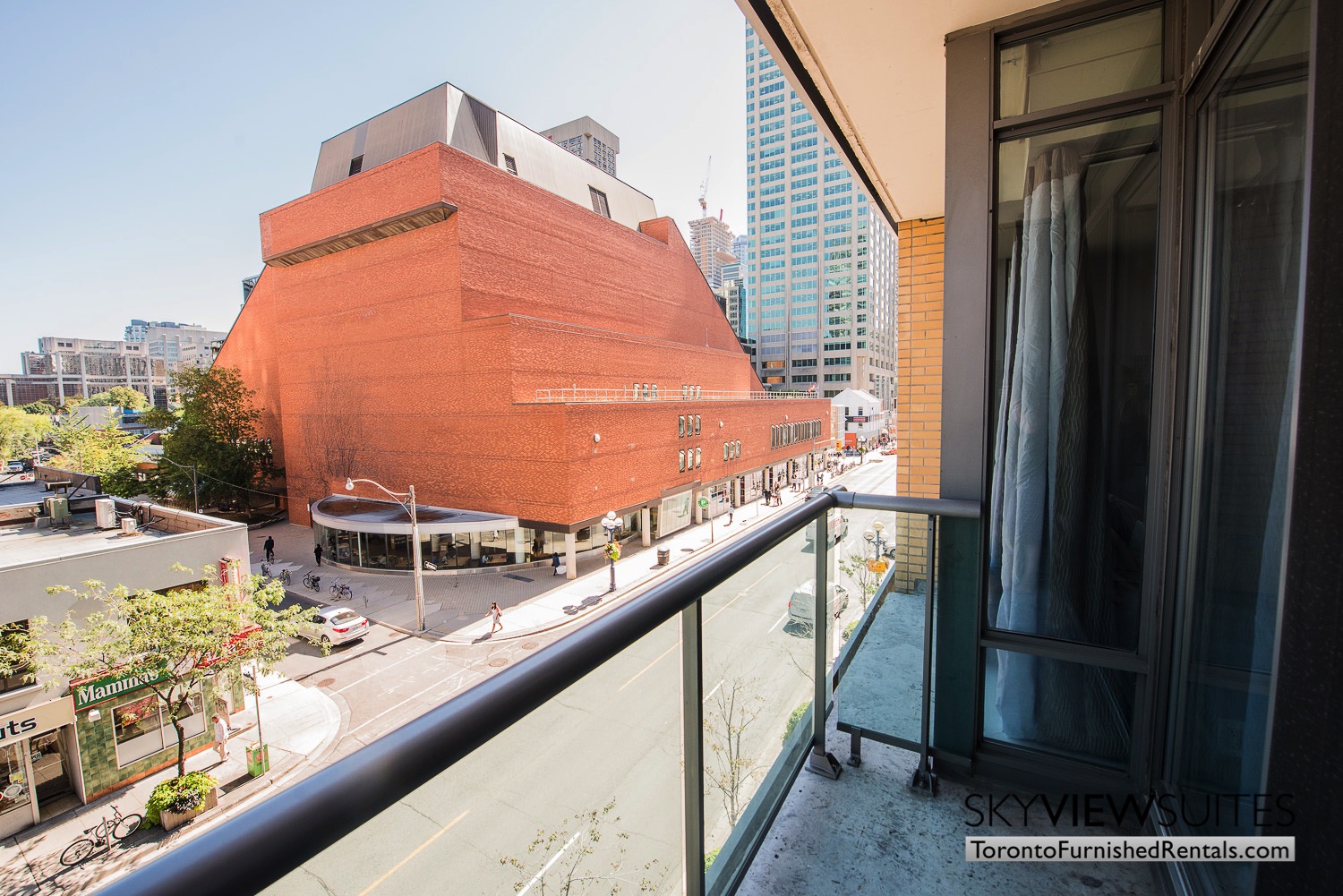 corporate rentals Yorkville toronto balcony view