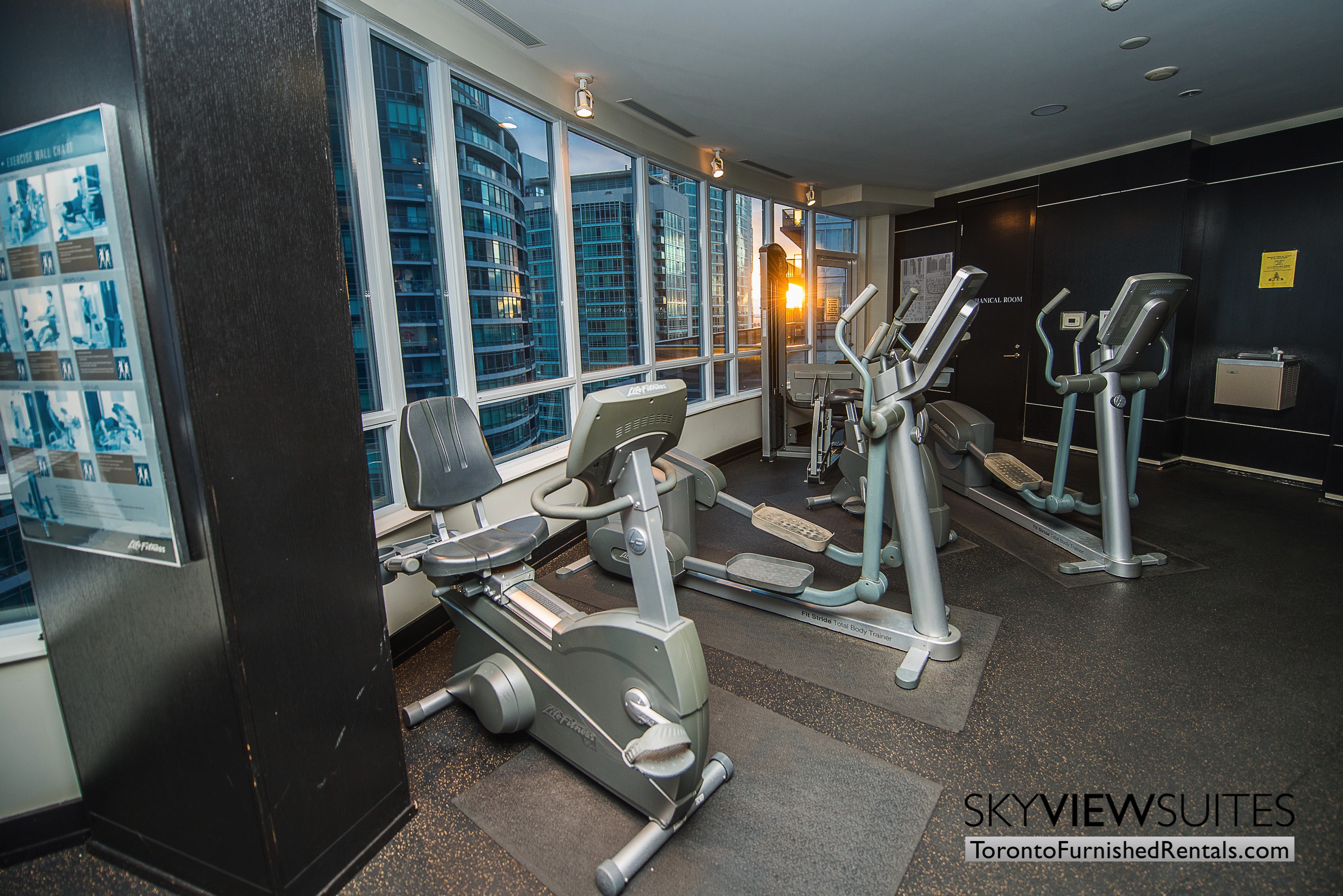 Signature suites furnished toronto fitness room