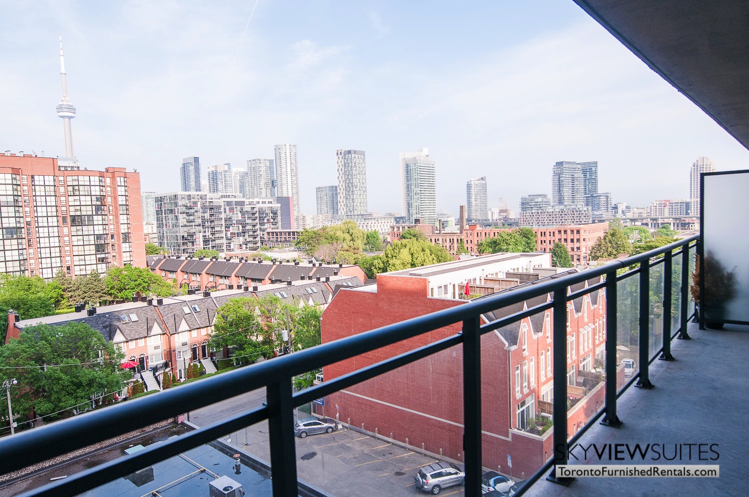 King west corporate rentals toronto balcony