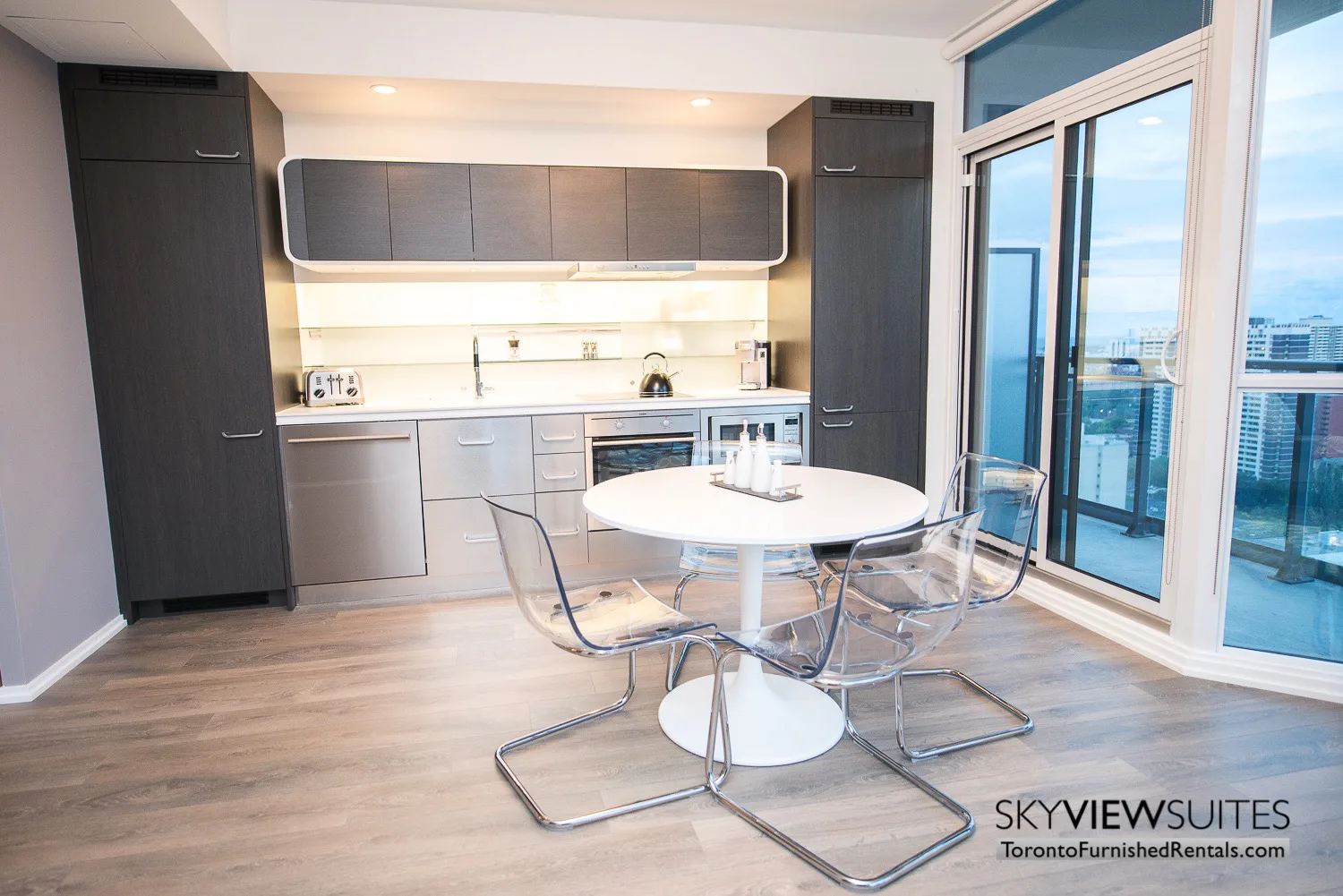 corporate rentals Yorkville toronto table and kitchen