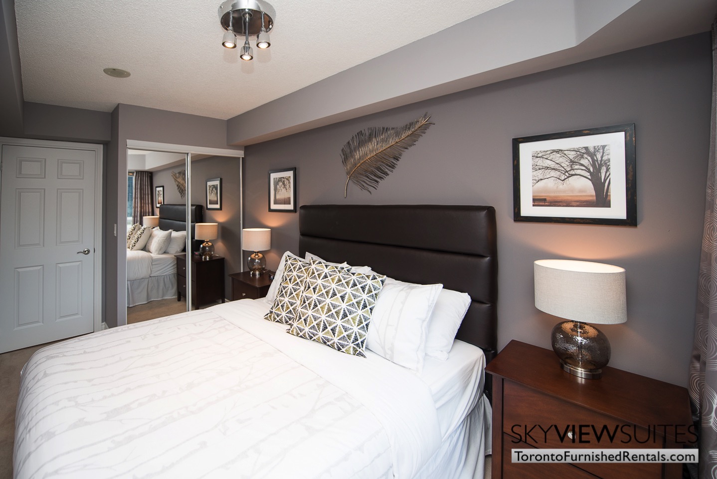 Wellington and Blue Jays Way executive rentals toronto bedroom well-decorated
