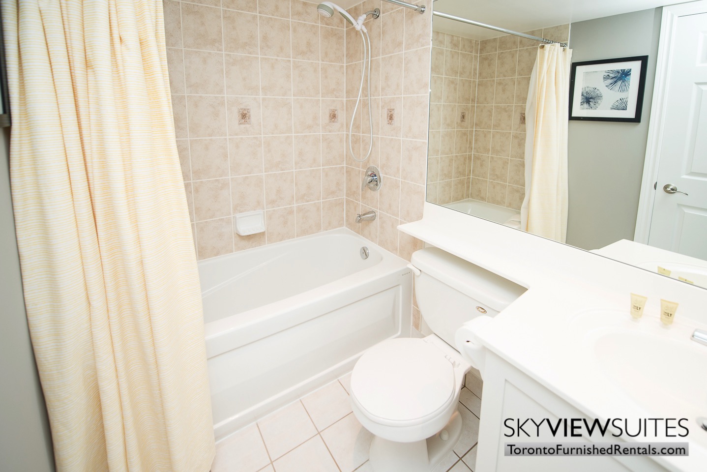 Wellington and Blue Jays Way executive rentals toronto tile bathroom