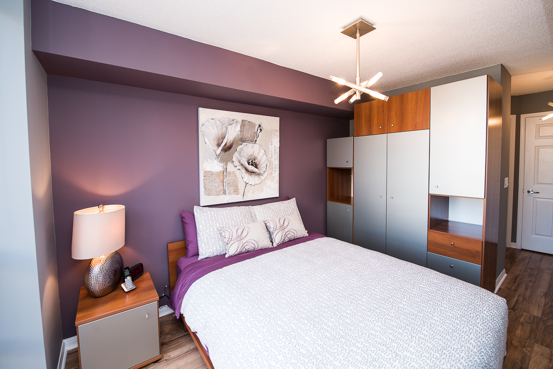 Adelaide & Sherbourne executive rentals toronto bedroom with closet