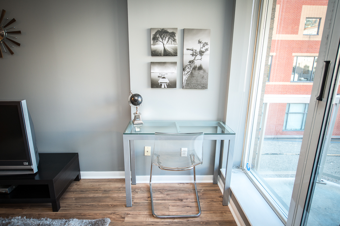 Adelaide & Sherbourne executive rentals toronto desk and globe