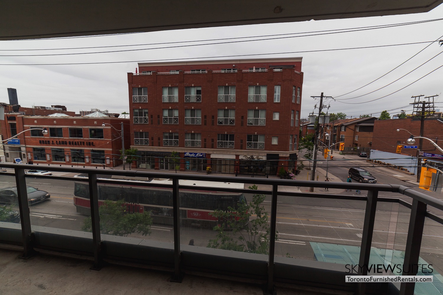 King west corporate rentals toronto balcony view