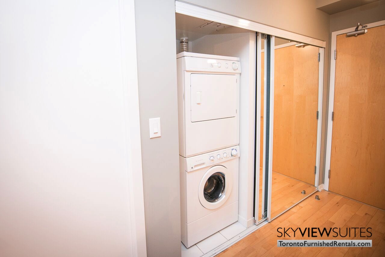 MLS furnished condo toronto hallway washing machine