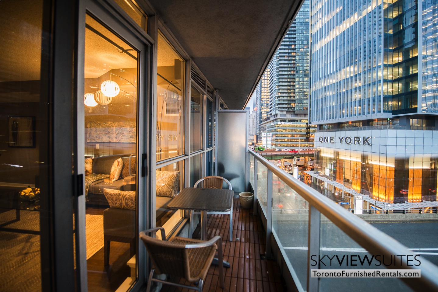 short term rentals toronto waterclub balcony