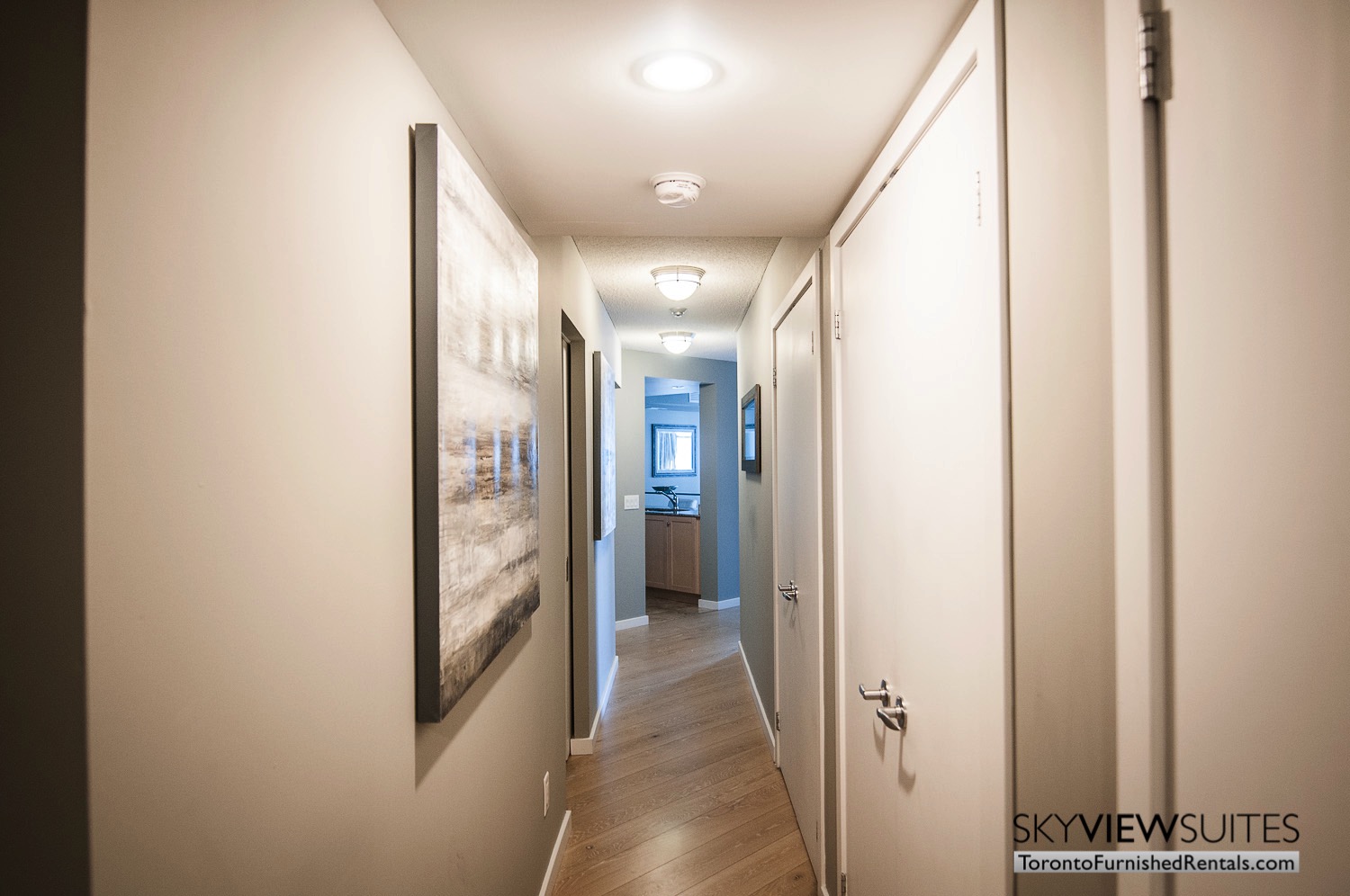 furnished rentals toronto waterfront hallway