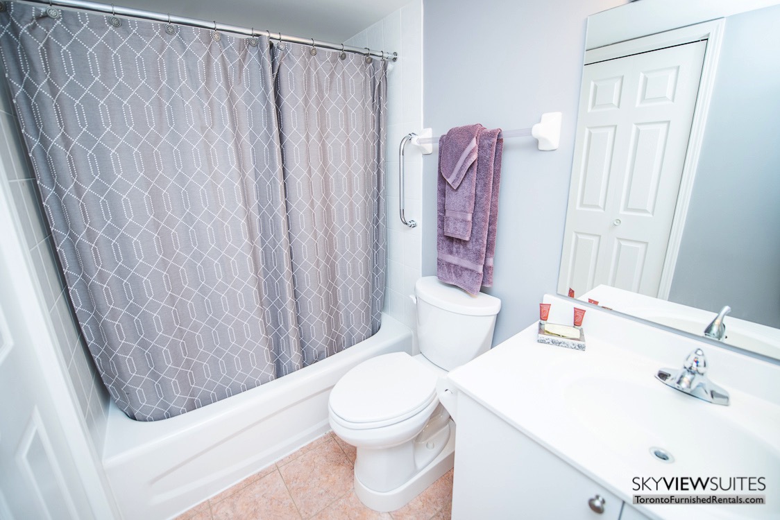 5940 Yonge Street furnished apartment toronto bathroom