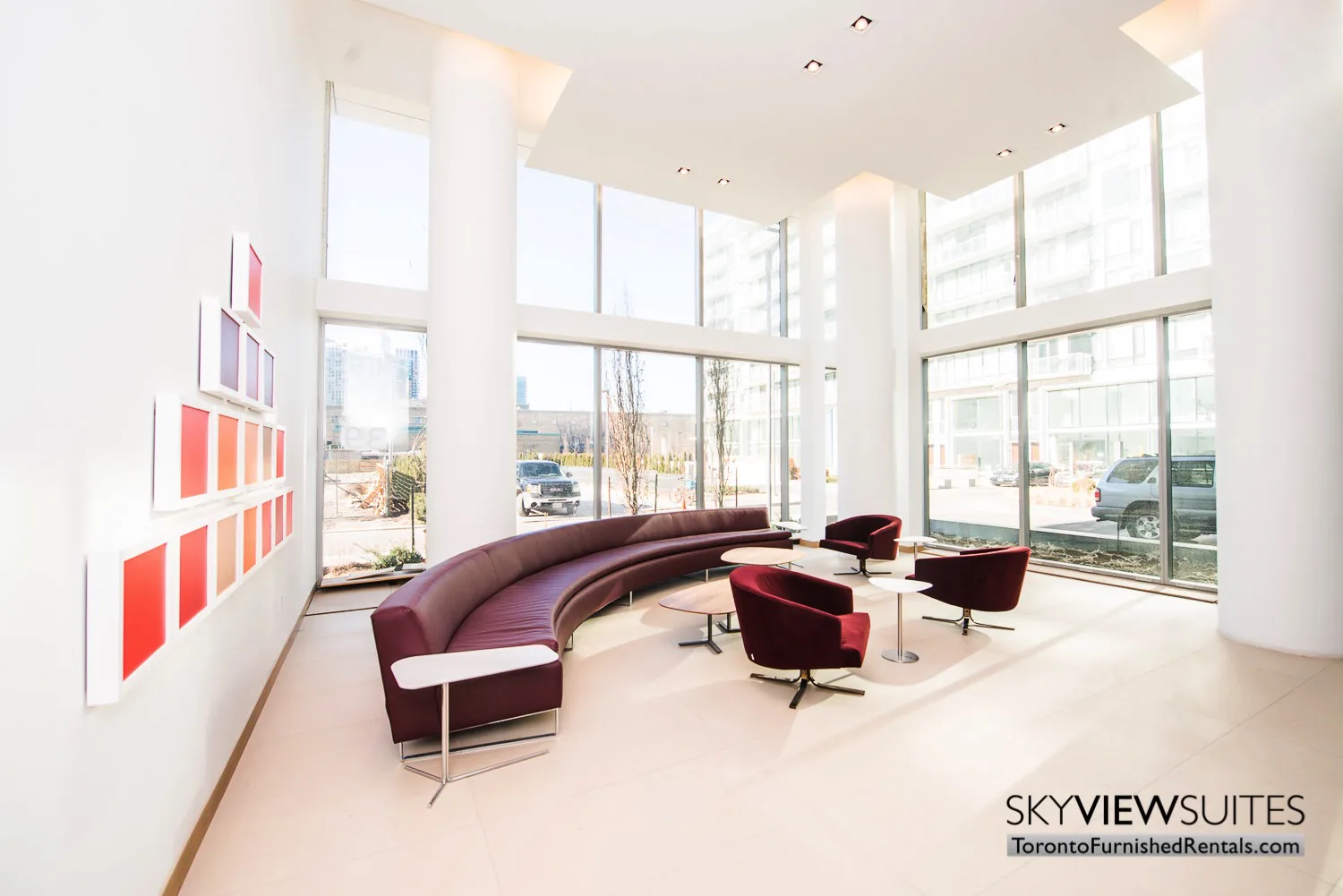 executive rentals toronto 39 Queens Quay lobby