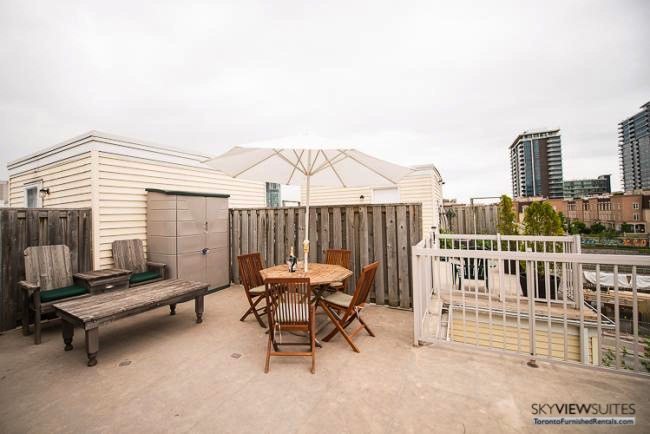 Liberty Village serviced apartments toronto rooftop terrace