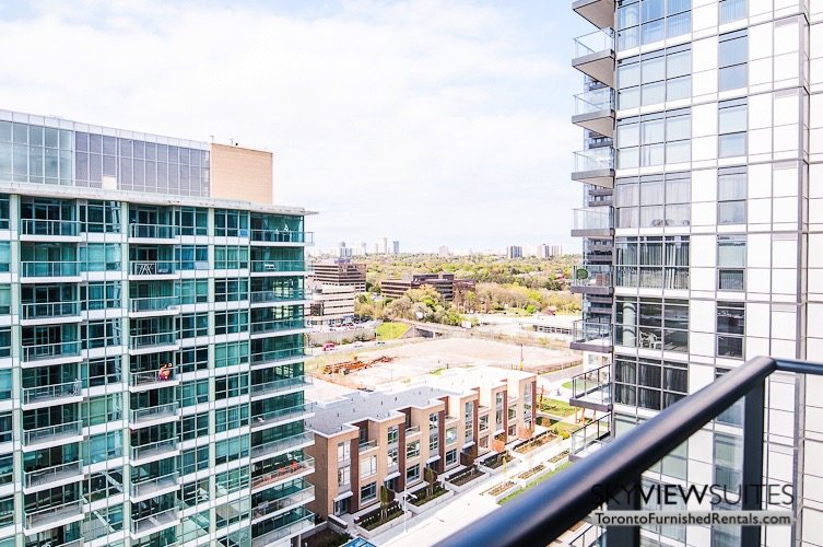 Leslie and Sheppard furnished suites toronto balcony