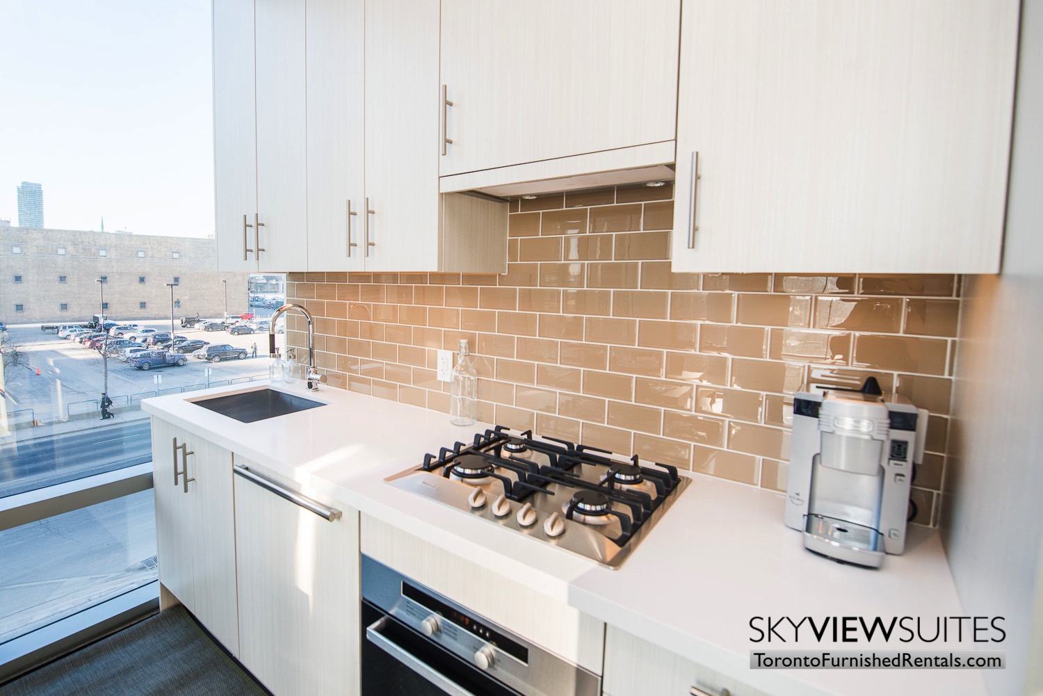 kitchen in 39 Queens Quay toronto corporate housing