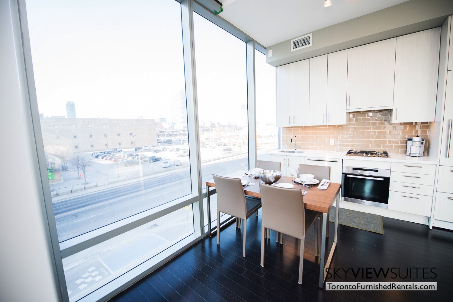 kitchen in 39 Queens Quay toronto corporate housing