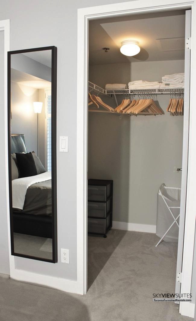 furnished apartments toronto portland walk-in closet