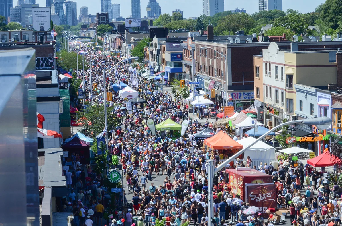 Crowd from thetaste of danforth festival
