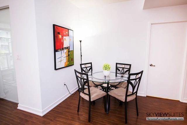 8 Telegram Mews serviced apartments toronto dining table