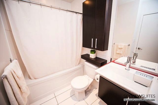 8 Telegram Mews serviced apartments toronto bathroom