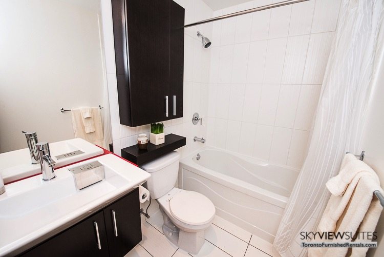 8 Telegram Mews serviced apartments toronto bathroom