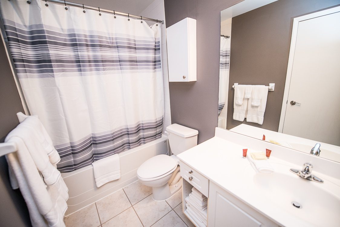 bathroom in toronto furnished apartment opus