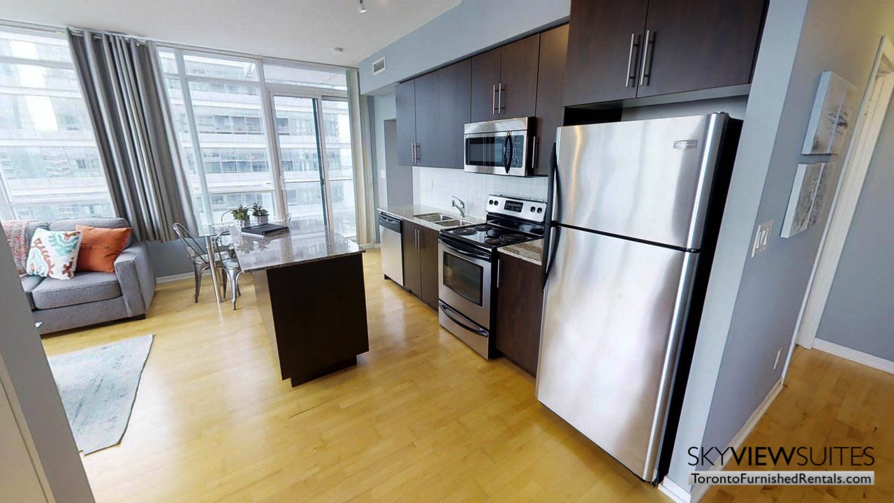 short term rentals Toronto Maple Leaf Square kitchen
