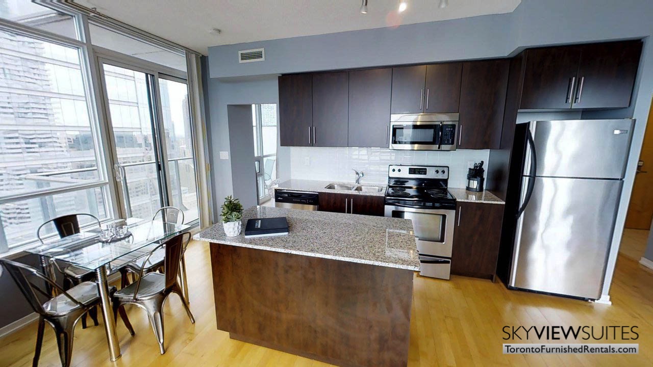 short term rentals Toronto Maple Leaf Square kitchen