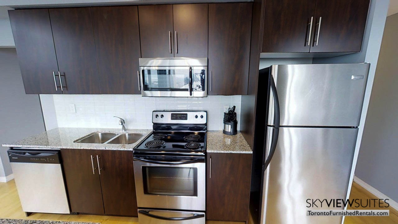 short term rentals Toronto Maple Leaf Square kitchen