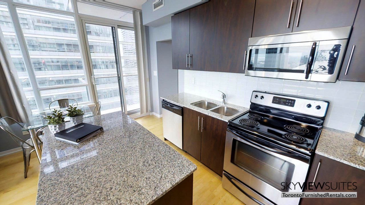 short term rentals Toronto Maple Leaf Square kitchen