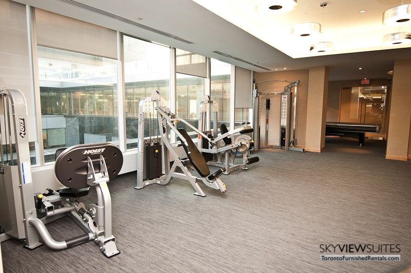 short term rentals Toronto Maple Leaf Square common fitness centre
