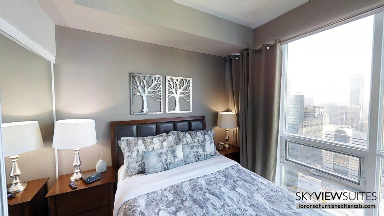 furnished apartments toronto Maple Leaf Square bedroom