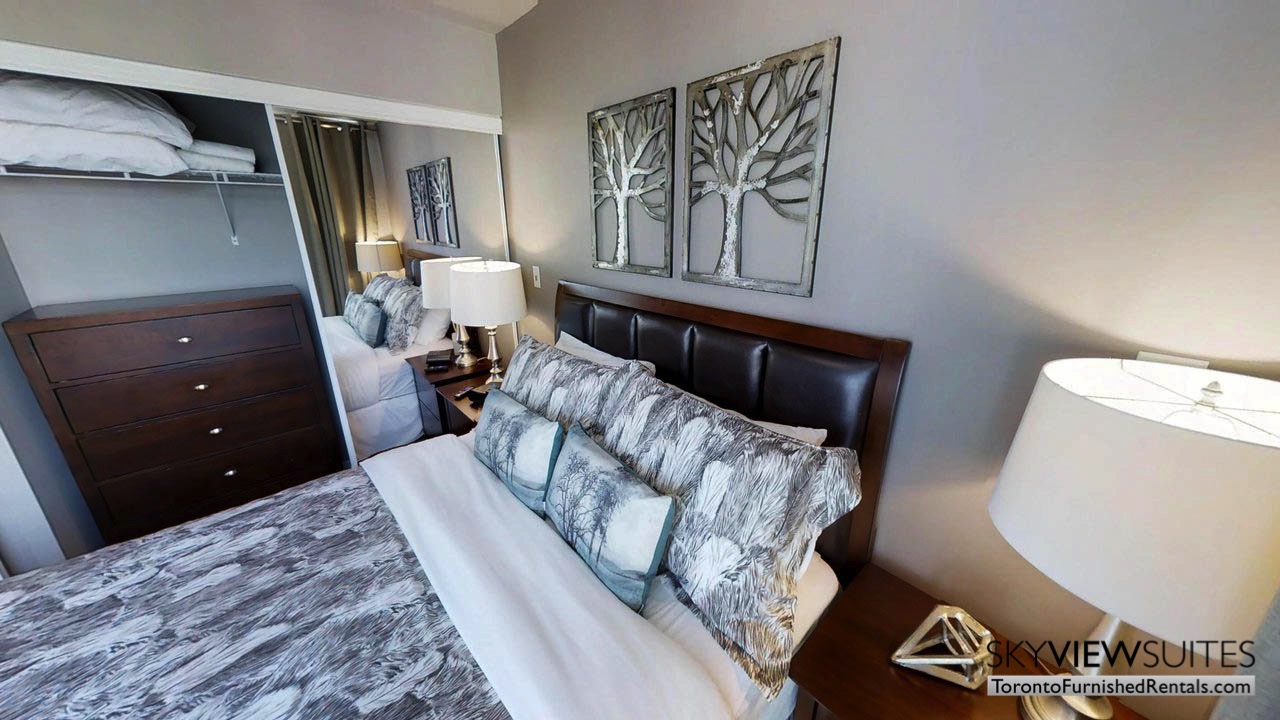 furnished apartments toronto Maple Leaf Square bedroom