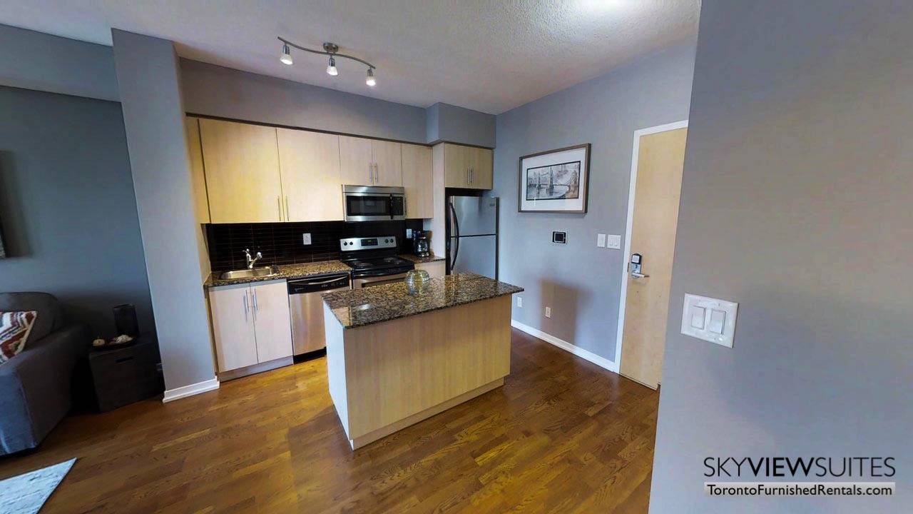 furnished apartments toronto Maple Leaf Square kitchen